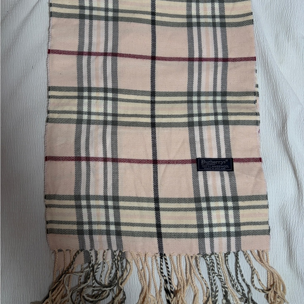 Burberry Vintage Beige Checkered Scarf